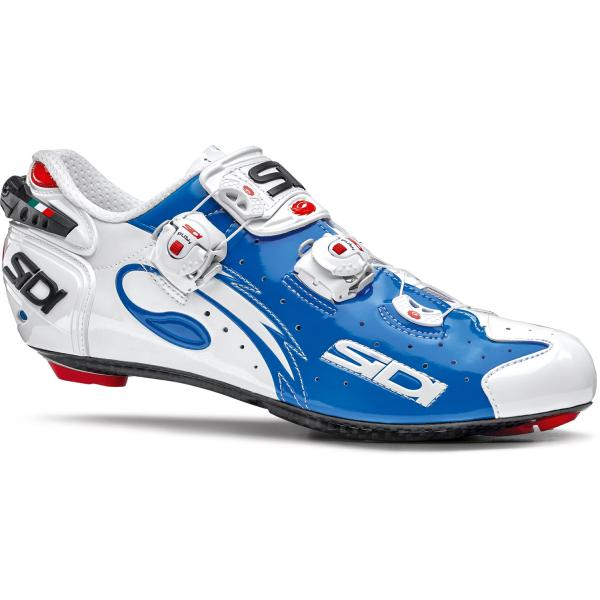 Blue/White SIDI Wire Carbon Road Cycling Shoes 